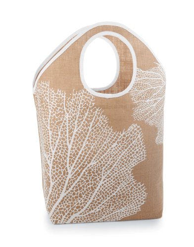 Large Jute Coral Beach Bag