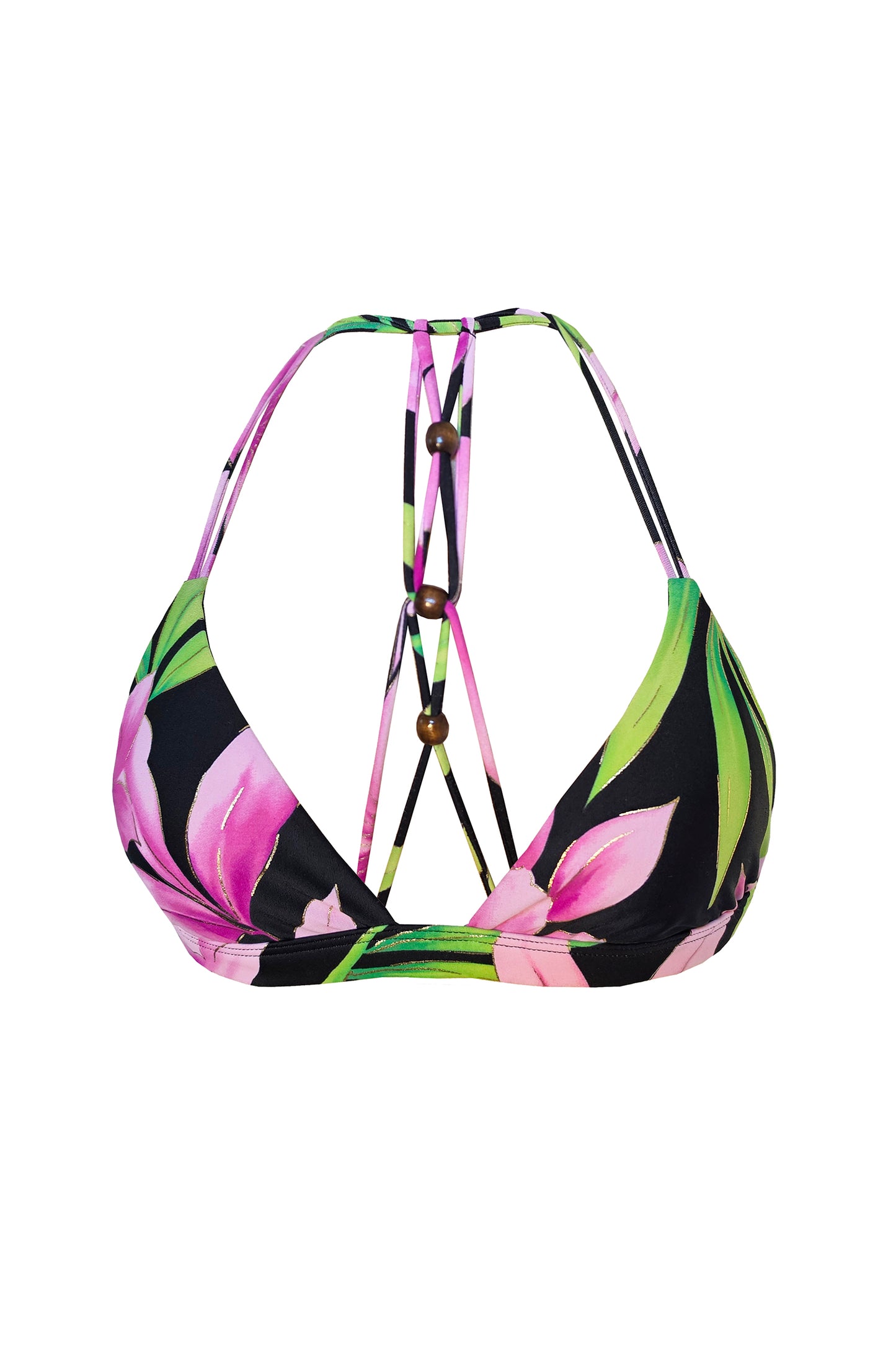 Midnight Hibiscus Bikini Top
