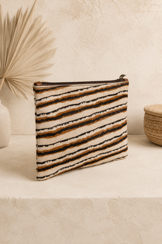 Moroccan Cow Hide Clutch
