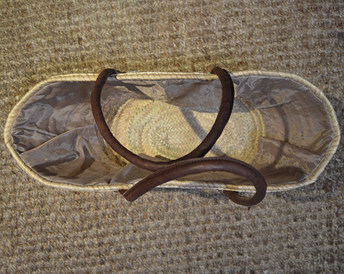 Handmade Moroccan Beach Bag - Gold/White sequined