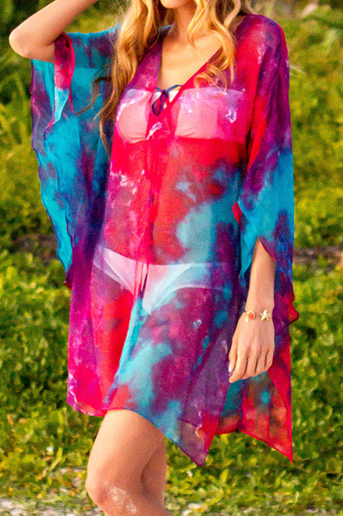 Jaipur Cover Up - Magenta Blue