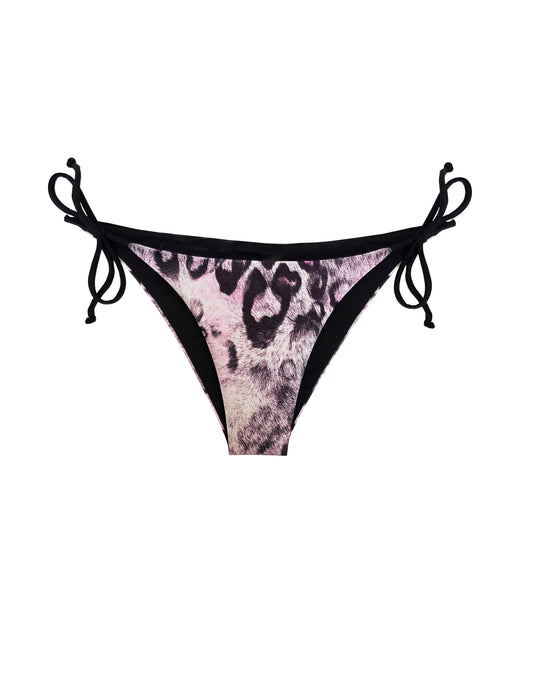 Reversible Cheetah Bikini Bottom - Purple/Black