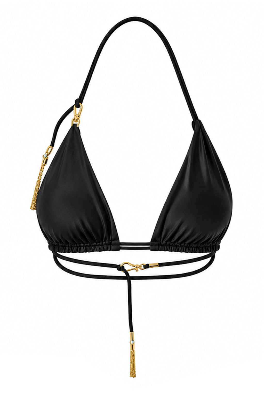 Siren Hook Bikini Top-Black